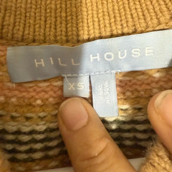 Hill House Tan and Cream Patterned Cardigan - Picture 4 of 5